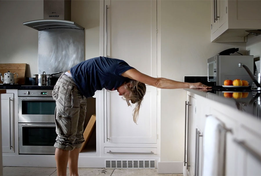 A Kitchen Counter Standing Routine